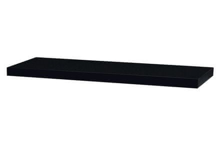 Autronic Nástenná polička Nástěnná polička 80cm, barva černá - vysoký lesk. Baleno v ochranné fólii. (P-005 BK)
